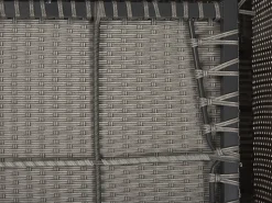 Beliani Set da giardino con tavolo 8 posti MAESTRO Modulare Rattan sintetico (PE) Tortora Bianco Grigio