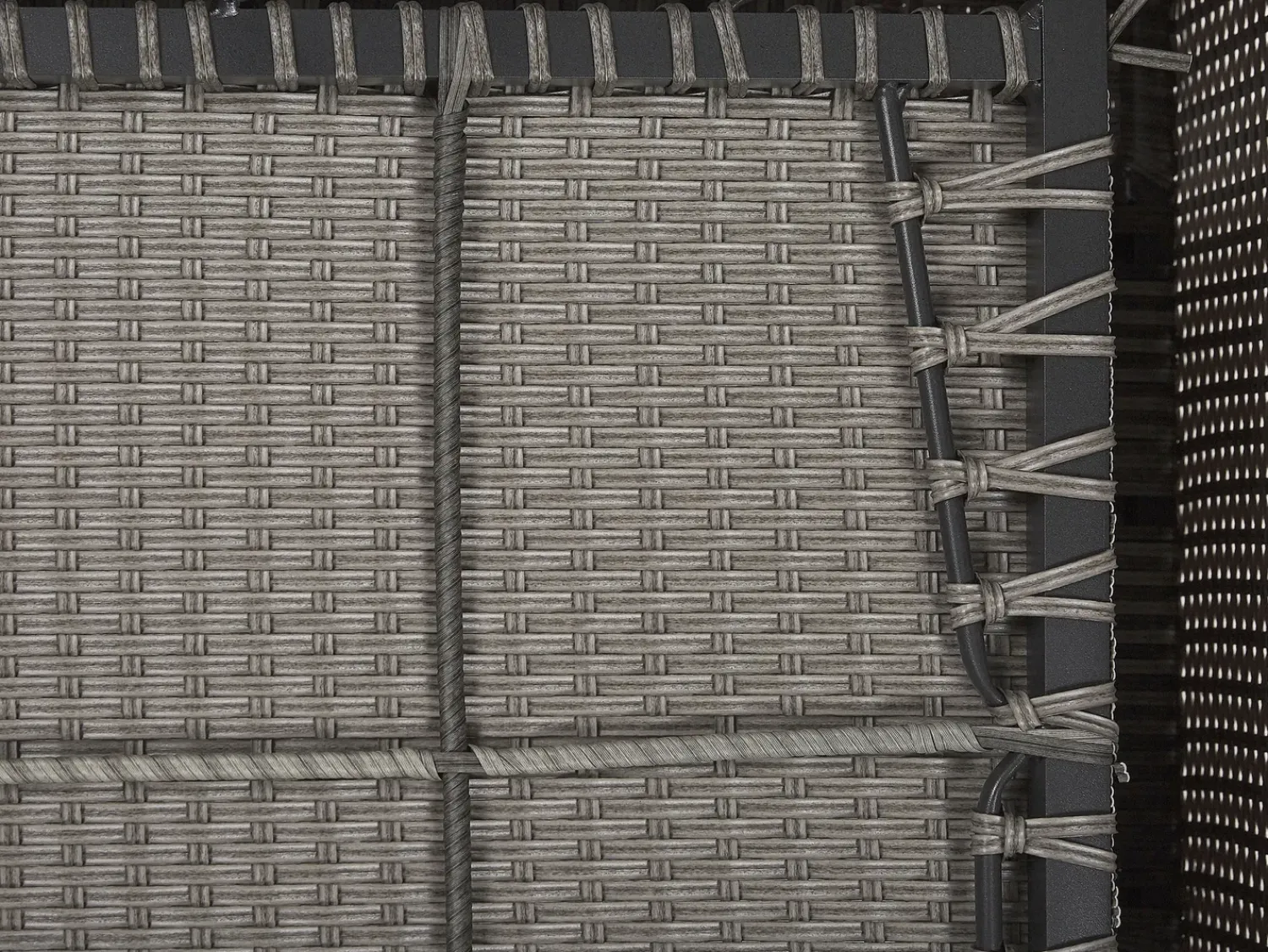 Beliani Set da giardino con tavolo 8 posti MAESTRO Modulare Rattan sintetico (PE) Tortora Bianco Grigio