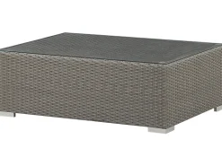Beliani Set da giardino con tavolo 8 posti MAESTRO Modulare Rattan sintetico (PE) Tortora Bianco Grigio