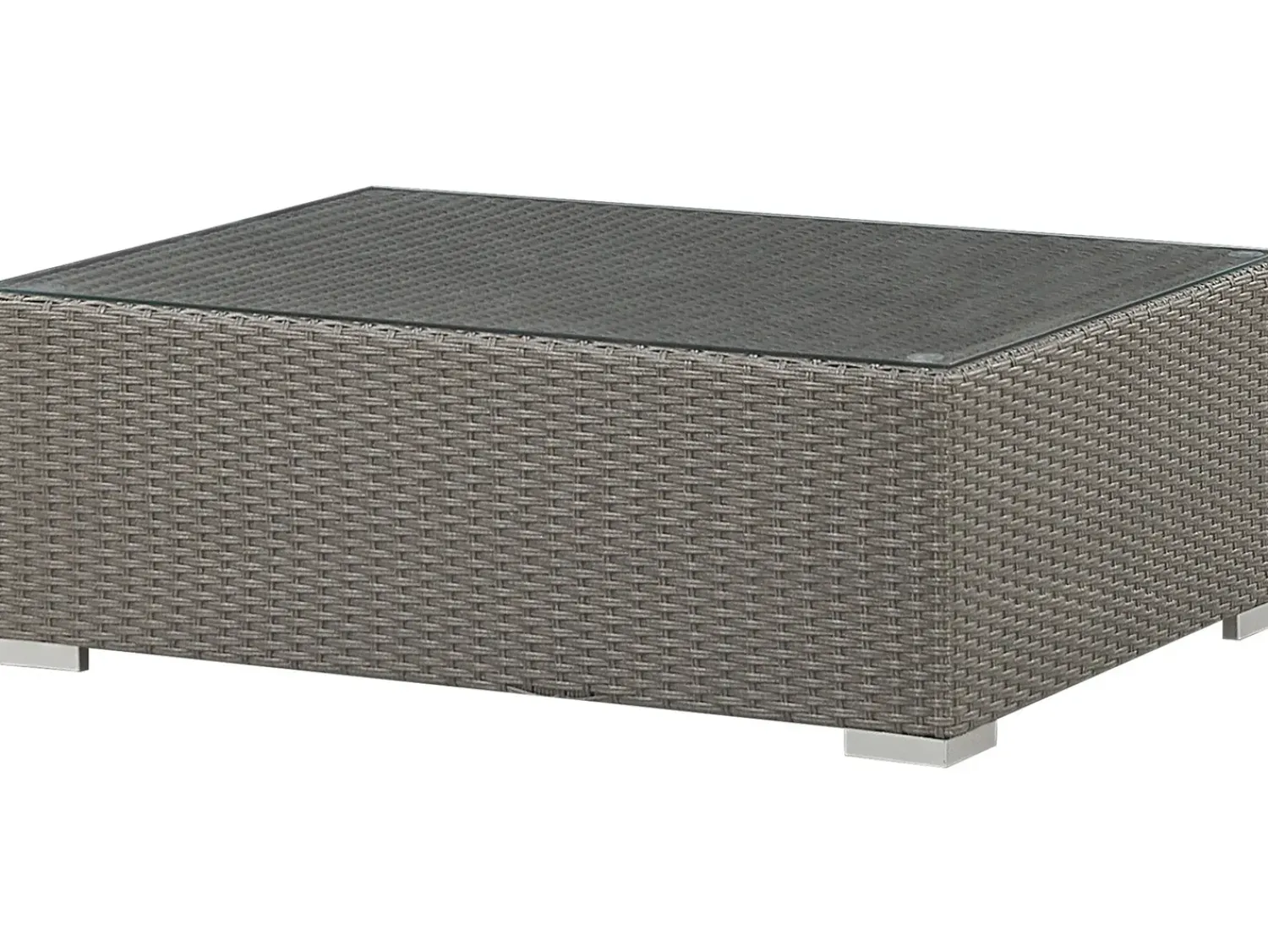 Beliani Set da giardino con tavolo 8 posti MAESTRO Modulare Rattan sintetico (PE) Tortora Bianco Grigio