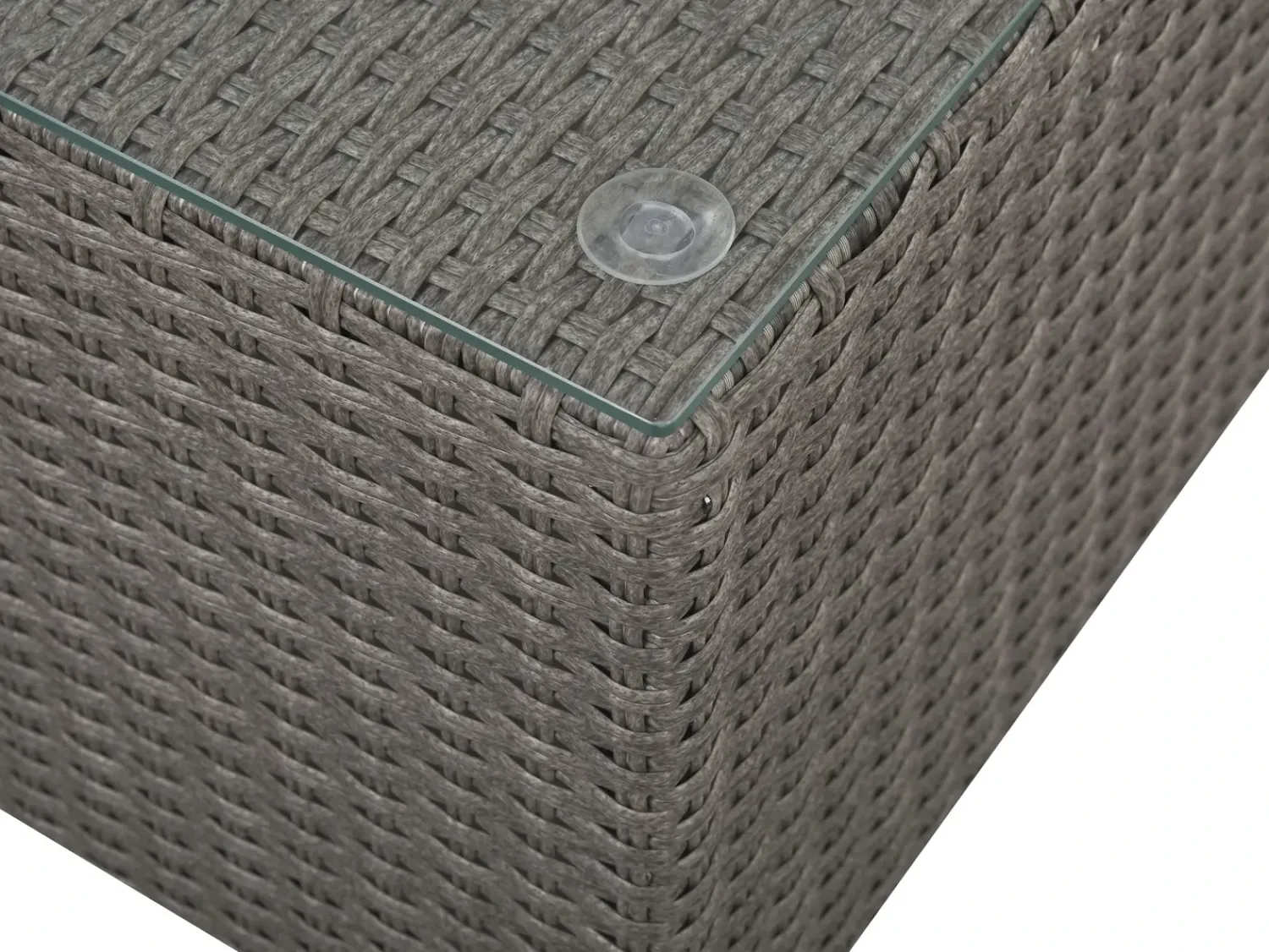 Beliani Set da giardino con tavolo 8 posti MAESTRO Modulare Rattan sintetico (PE) Tortora Bianco Grigio