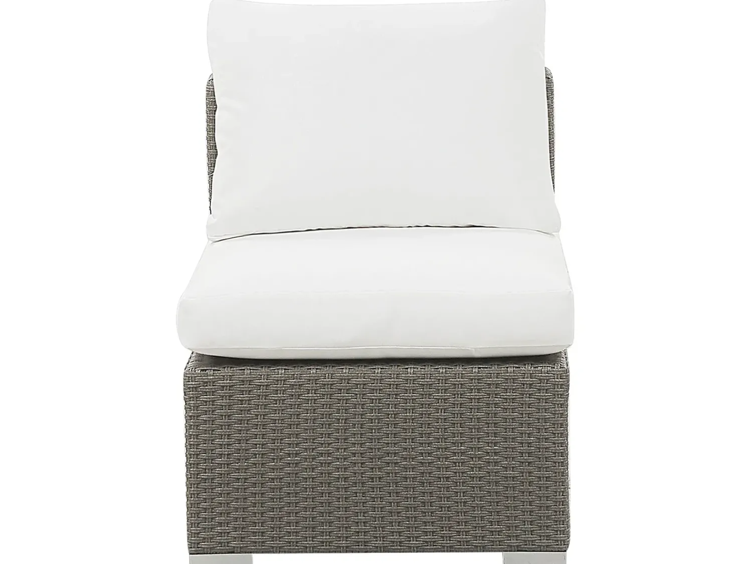 Beliani Set da giardino con tavolo 8 posti MAESTRO Modulare Rattan sintetico (PE) Tortora Bianco Grigio