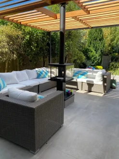 Beliani Set da giardino con tavolo 8 posti MAESTRO Modulare Rattan sintetico (PE) Tortora Bianco Grigio