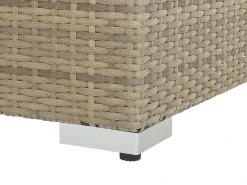 Hot Beliani Set da giardino con tavolo 8 posti MAESTRO Modulare Rattan sintetico (PE) Marrone chiaro Bianco Marrone
