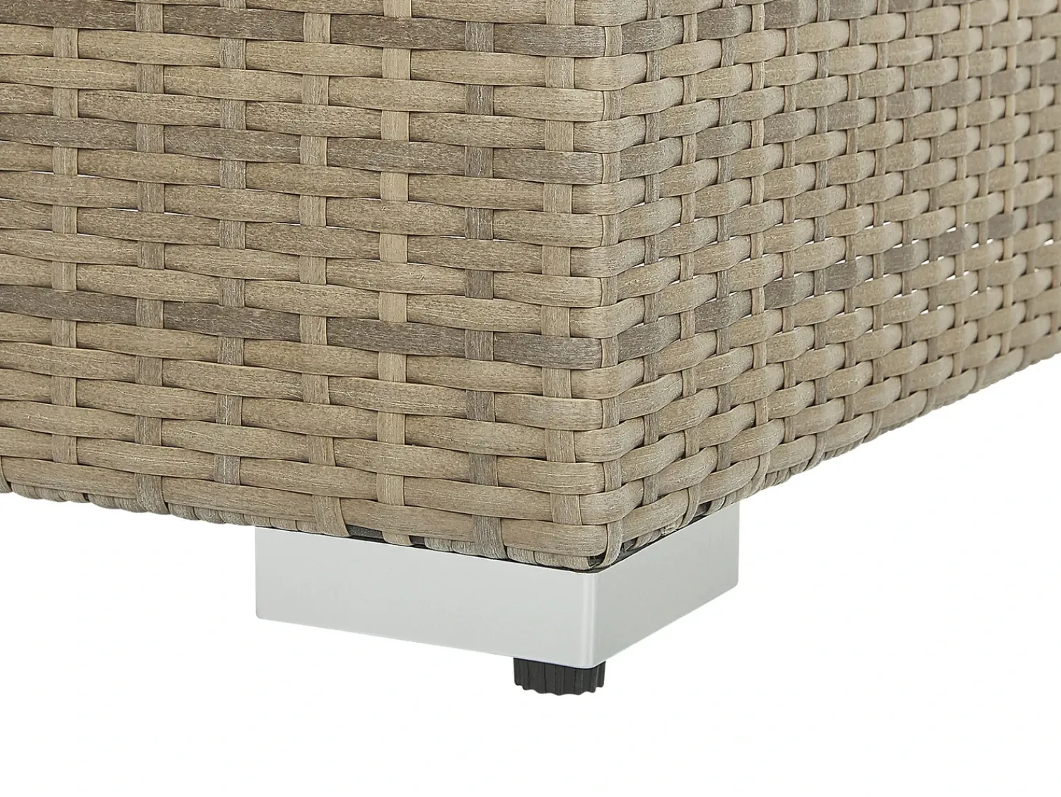 Hot Beliani Set da giardino con tavolo 8 posti MAESTRO Modulare Rattan sintetico (PE) Marrone chiaro Bianco Marrone