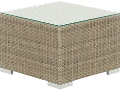 Hot Beliani Set da giardino con tavolo 8 posti MAESTRO Modulare Rattan sintetico (PE) Marrone chiaro Bianco Marrone