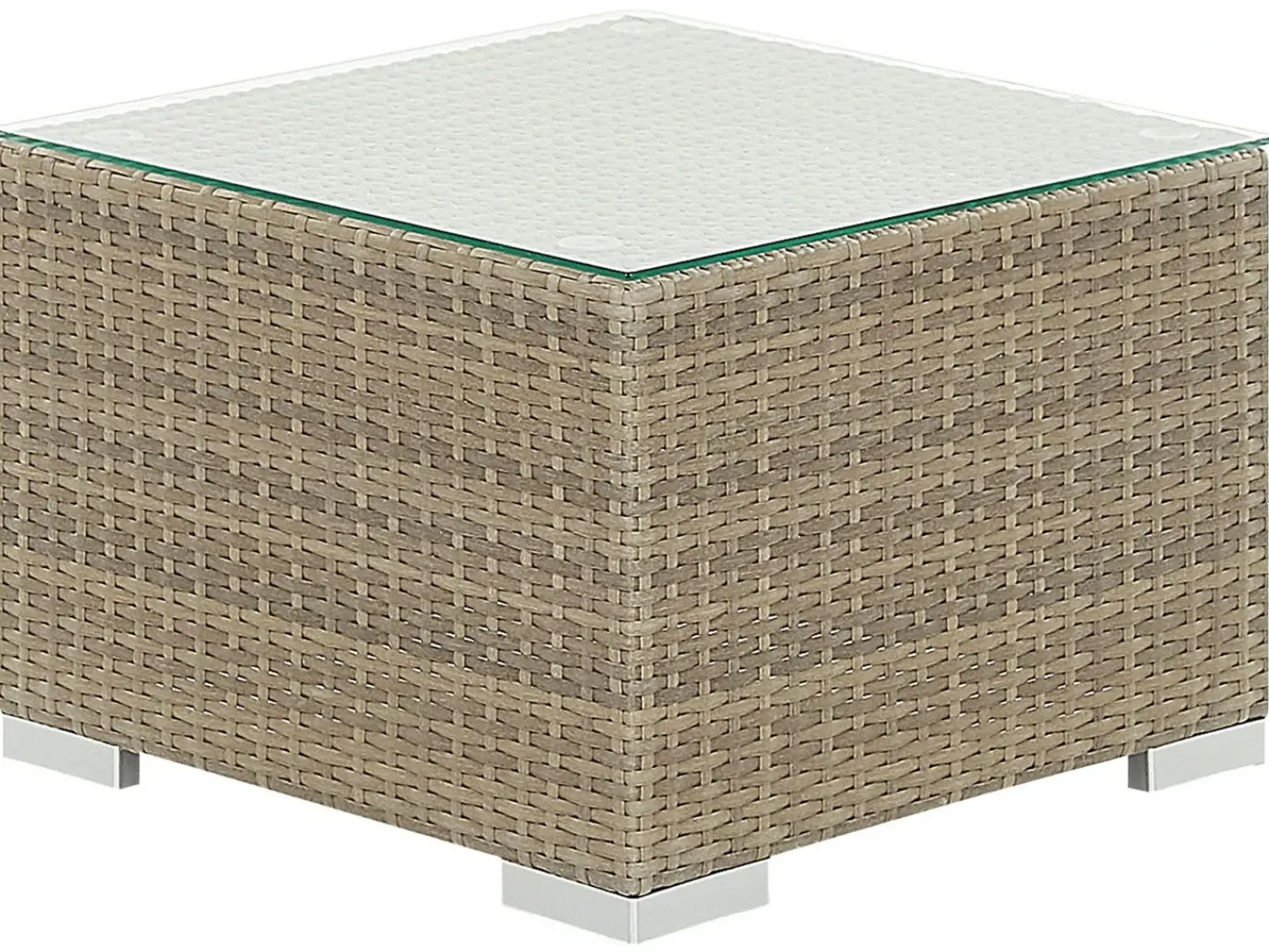 Hot Beliani Set da giardino con tavolo 8 posti MAESTRO Modulare Rattan sintetico (PE) Marrone chiaro Bianco Marrone