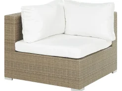 Hot Beliani Set da giardino con tavolo 8 posti MAESTRO Modulare Rattan sintetico (PE) Marrone chiaro Bianco Marrone