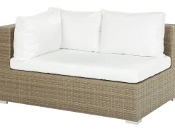 Hot Beliani Set da giardino con tavolo 8 posti MAESTRO Modulare Rattan sintetico (PE) Marrone chiaro Bianco Marrone