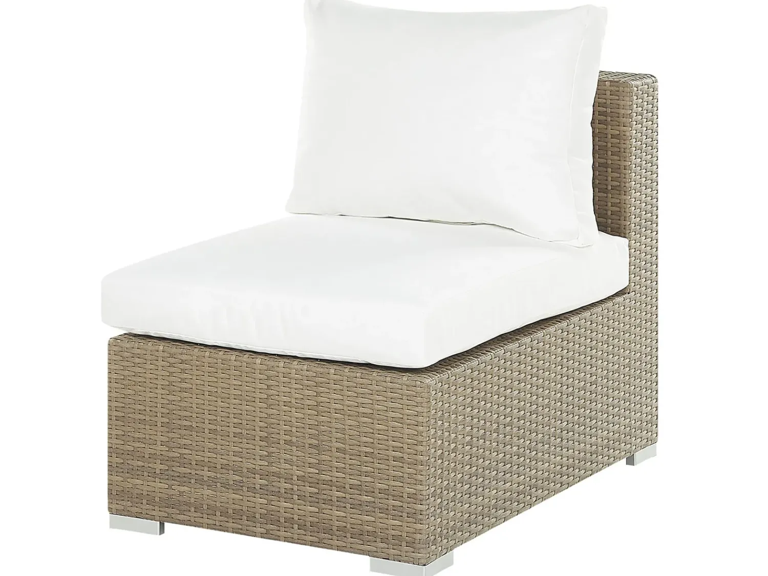Hot Beliani Set da giardino con tavolo 8 posti MAESTRO Modulare Rattan sintetico (PE) Marrone chiaro Bianco Marrone