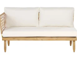 Hot Beliani Set da giardino con tavolo 4 posti CREMONA Legno d'acacia Bianco sporco Bianco Marrone