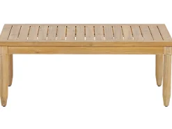 Hot Beliani Set da giardino con tavolo 4 posti CREMONA Legno d'acacia Bianco sporco Bianco Marrone