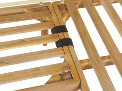 Hot Beliani Set da giardino con tavolo 4 posti CREMONA Legno d'acacia Bianco sporco Bianco Marrone
