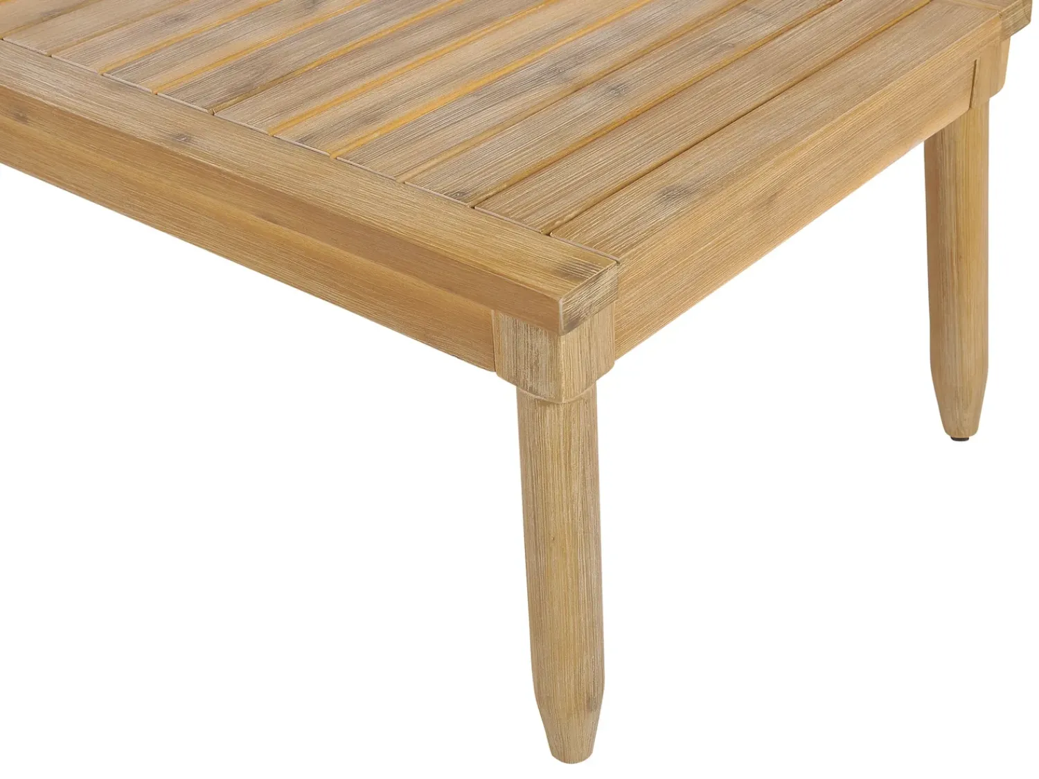 Hot Beliani Set da giardino con tavolo 4 posti CREMONA Legno d'acacia Bianco sporco Bianco Marrone