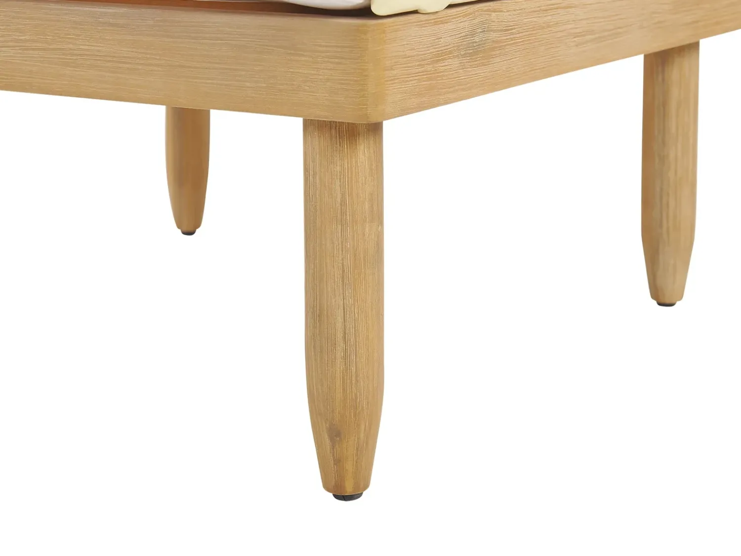 Hot Beliani Set da giardino con tavolo 4 posti CREMONA Legno d'acacia Bianco sporco Bianco Marrone