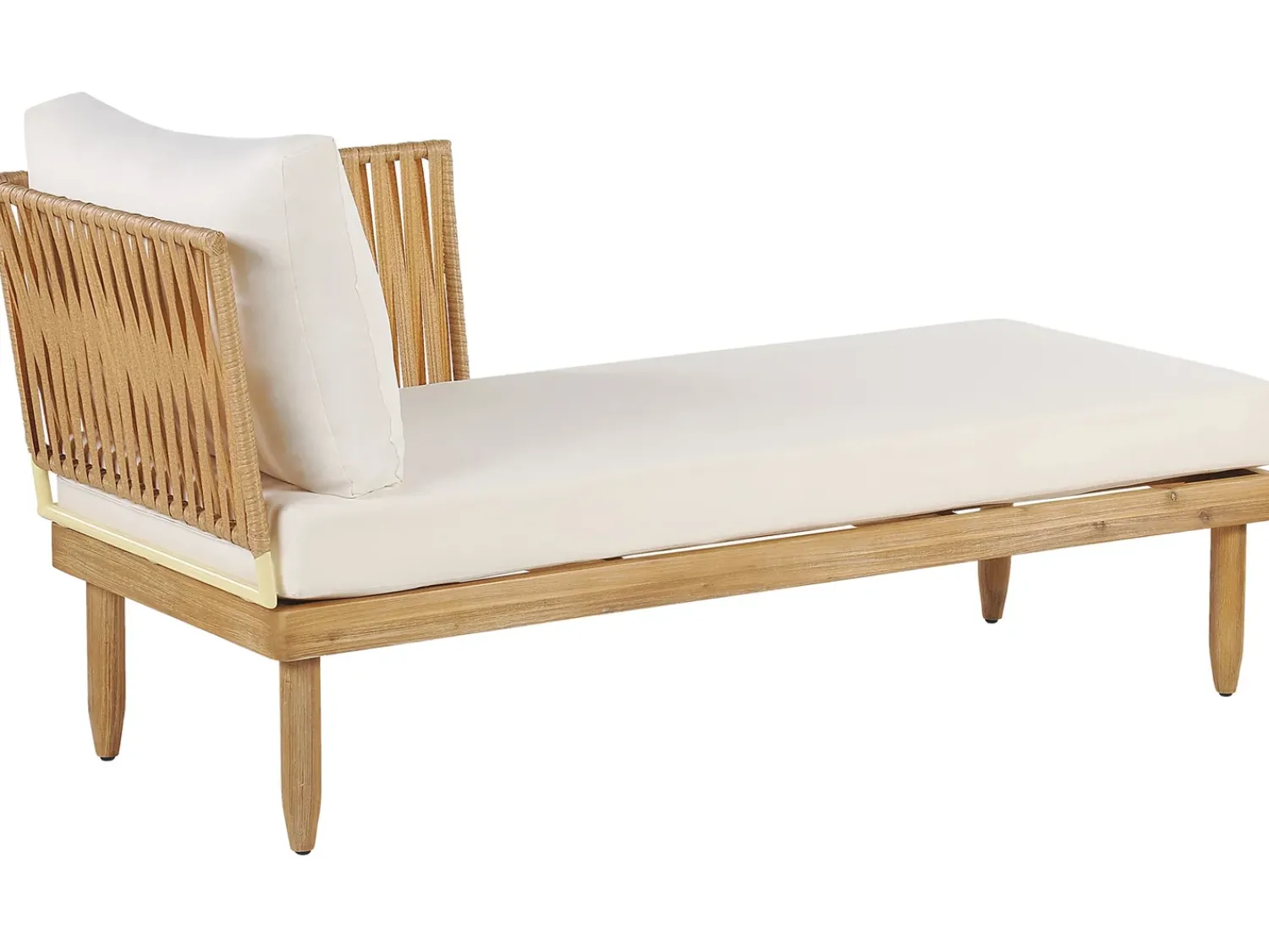 Hot Beliani Set da giardino con tavolo 4 posti CREMONA Legno d'acacia Bianco sporco Bianco Marrone