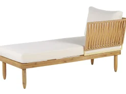 Hot Beliani Set da giardino con tavolo 4 posti CREMONA Legno d'acacia Bianco sporco Bianco Marrone