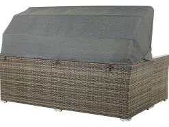 Hot Beliani Set da giardino con tavolo 6 posti CORTE Modulare Rattan sintetico (PE) Marrone scuro Marrone Grigio