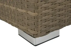 Sale Beliani Set da giardino con tavolo 5 posti BELLUNO Rattan sintetico (PE) Marrone Marrone Argento