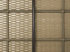 Beliani Set da giardino con tavolo 2 posti NOTO Modulare Rattan sintetico (PE) Marrone chiaro Bianco Marrone