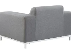 Best Beliani Set da giardino con tavolo 5 posti ROVIGO Grigio Bianco Grigio
