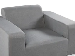 Best Beliani Set da giardino con tavolo 5 posti ROVIGO Grigio Bianco Grigio
