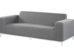 Best Beliani Set da giardino con tavolo 5 posti ROVIGO Grigio Bianco Grigio