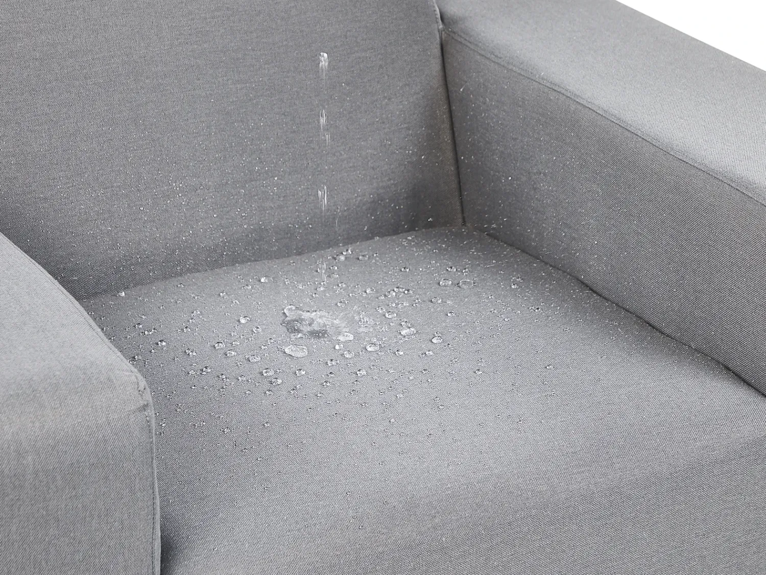 Best Beliani Set da giardino con tavolo 5 posti ROVIGO Grigio Bianco Grigio