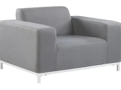 Best Beliani Set da giardino con tavolo 5 posti ROVIGO Grigio Bianco Grigio