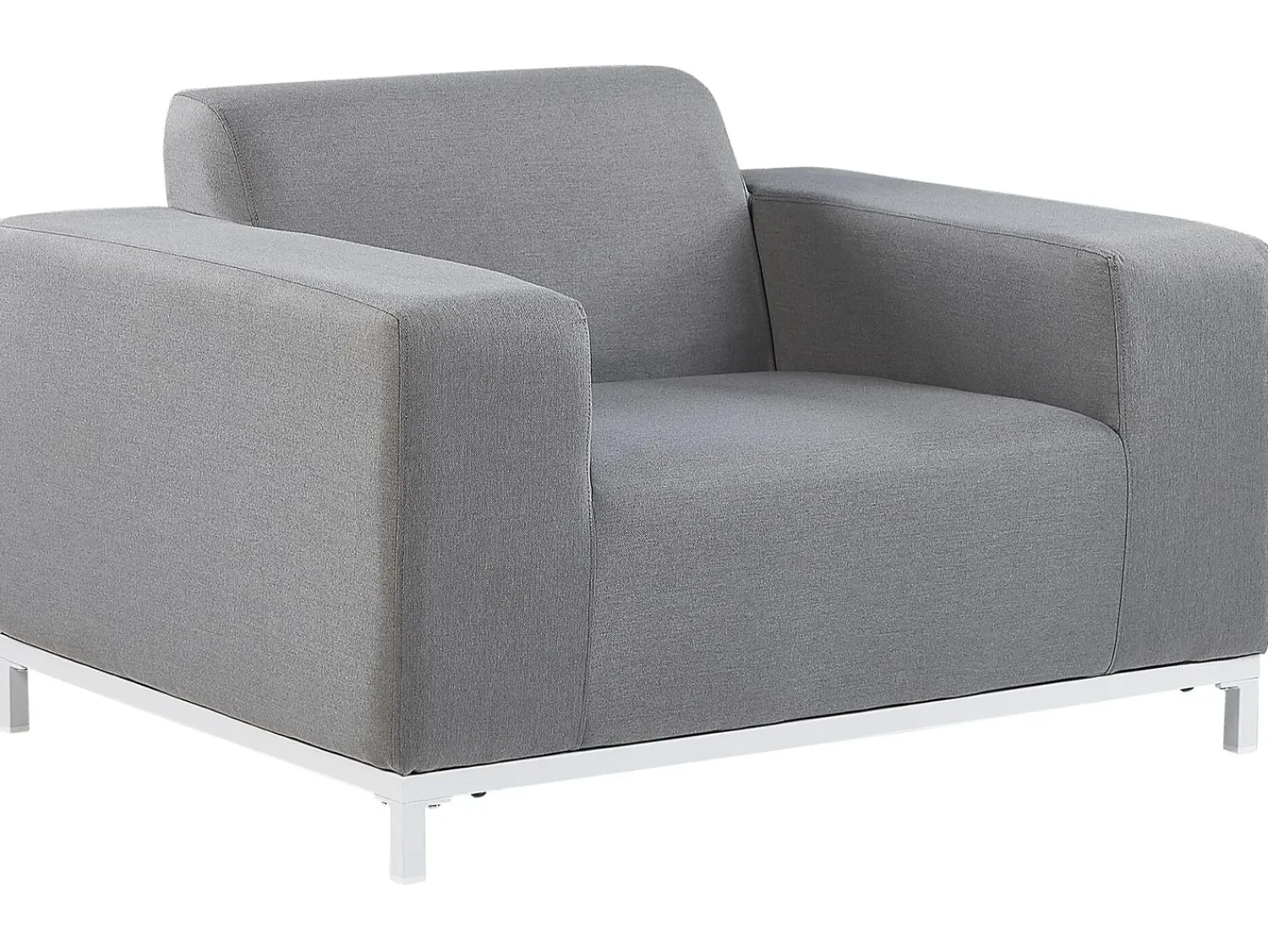 Best Beliani Set da giardino con tavolo 5 posti ROVIGO Grigio Bianco Grigio