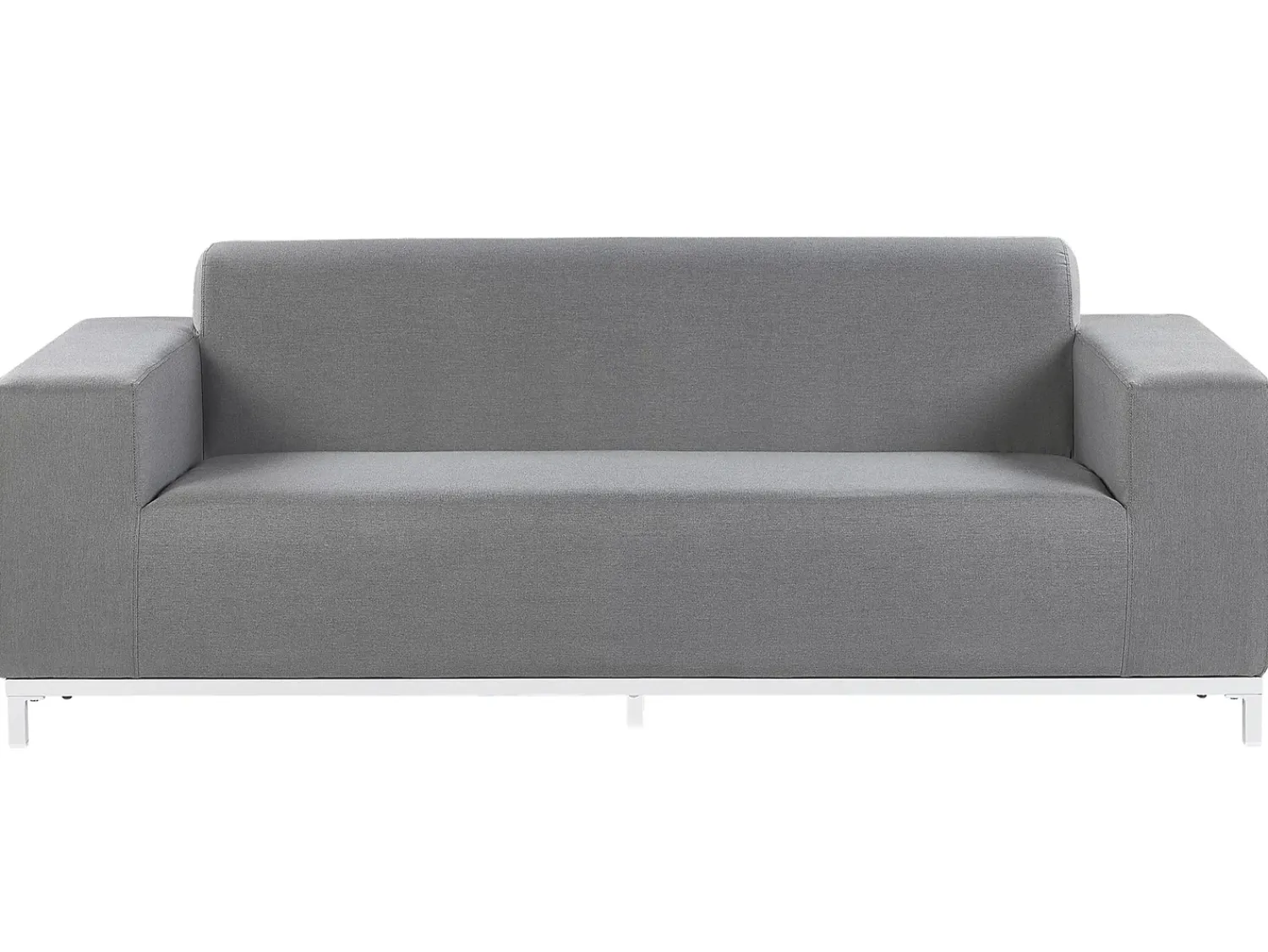 Best Beliani Set da giardino con tavolo 5 posti ROVIGO Grigio Bianco Grigio