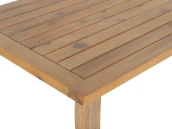 Beliani Set da giardino con tavolo 4 posti MERANO Legno d'acacia Grigio Marrone Grigio Nero