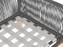 Beliani Set da giardino con tavolo 4 posti MERANO Legno d'acacia Grigio Marrone Grigio Nero