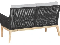 Beliani Set da giardino con tavolo 4 posti MERANO Legno d'acacia Grigio Marrone Grigio Nero