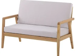 Outlet Beliani Set da giardino con tavolo 4 posti PALLANO Legno d'acacia Tortora Grigio Marrone