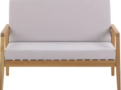 Outlet Beliani Set da giardino con tavolo 4 posti PALLANO Legno d'acacia Tortora Grigio Marrone