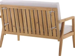 Outlet Beliani Set da giardino con tavolo 4 posti PALLANO Legno d'acacia Tortora Grigio Marrone