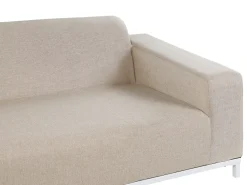 Discount Beliani Set da giardino con tavolo 5 posti ROVIGO Beige Bianco Beige