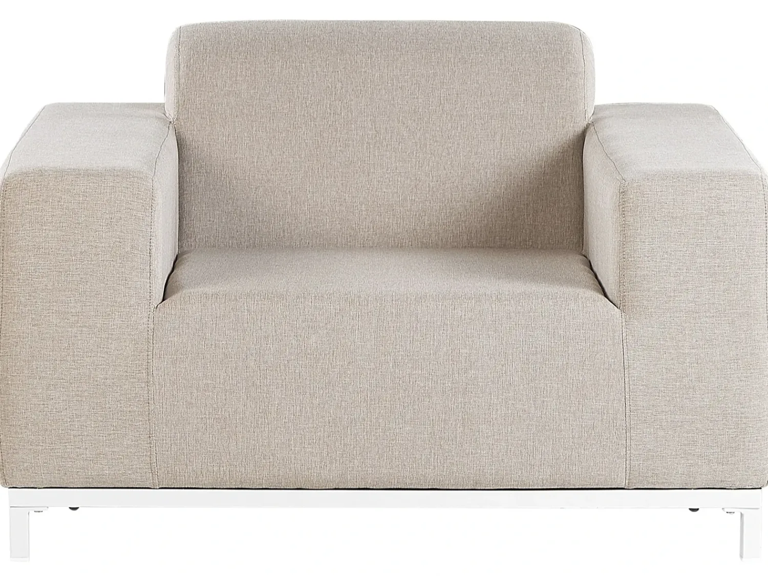 Discount Beliani Set da giardino con tavolo 5 posti ROVIGO Beige Bianco Beige