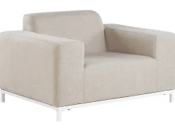Discount Beliani Set da giardino con tavolo 5 posti ROVIGO Beige Bianco Beige