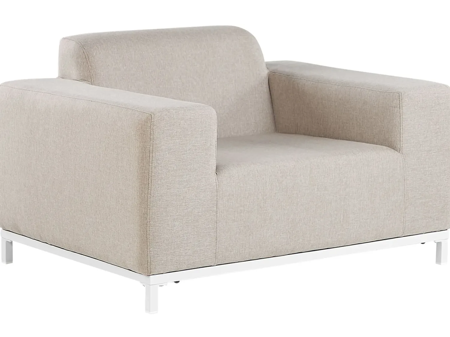 Discount Beliani Set da giardino con tavolo 5 posti ROVIGO Beige Bianco Beige