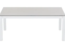 New Beliani Set da giardino con tavolo 5 posti BORELLO Metallo Bianco Bianco Beige Marrone