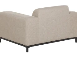 Beliani Set da giardino con tavolo 5 posti ROVIGO Beige Beige Nero