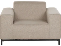 Beliani Set da giardino con tavolo 5 posti ROVIGO Beige Beige Nero