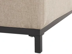Beliani Set da giardino con tavolo 5 posti ROVIGO Beige Beige Nero
