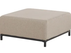 Beliani Set da giardino con tavolo 5 posti ROVIGO Beige Beige Nero