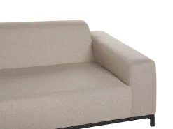 Beliani Set da giardino con tavolo 5 posti ROVIGO Beige Beige Nero