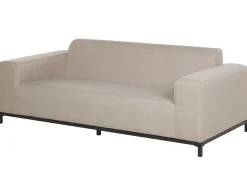 Beliani Set da giardino con tavolo 5 posti ROVIGO Beige Beige Nero