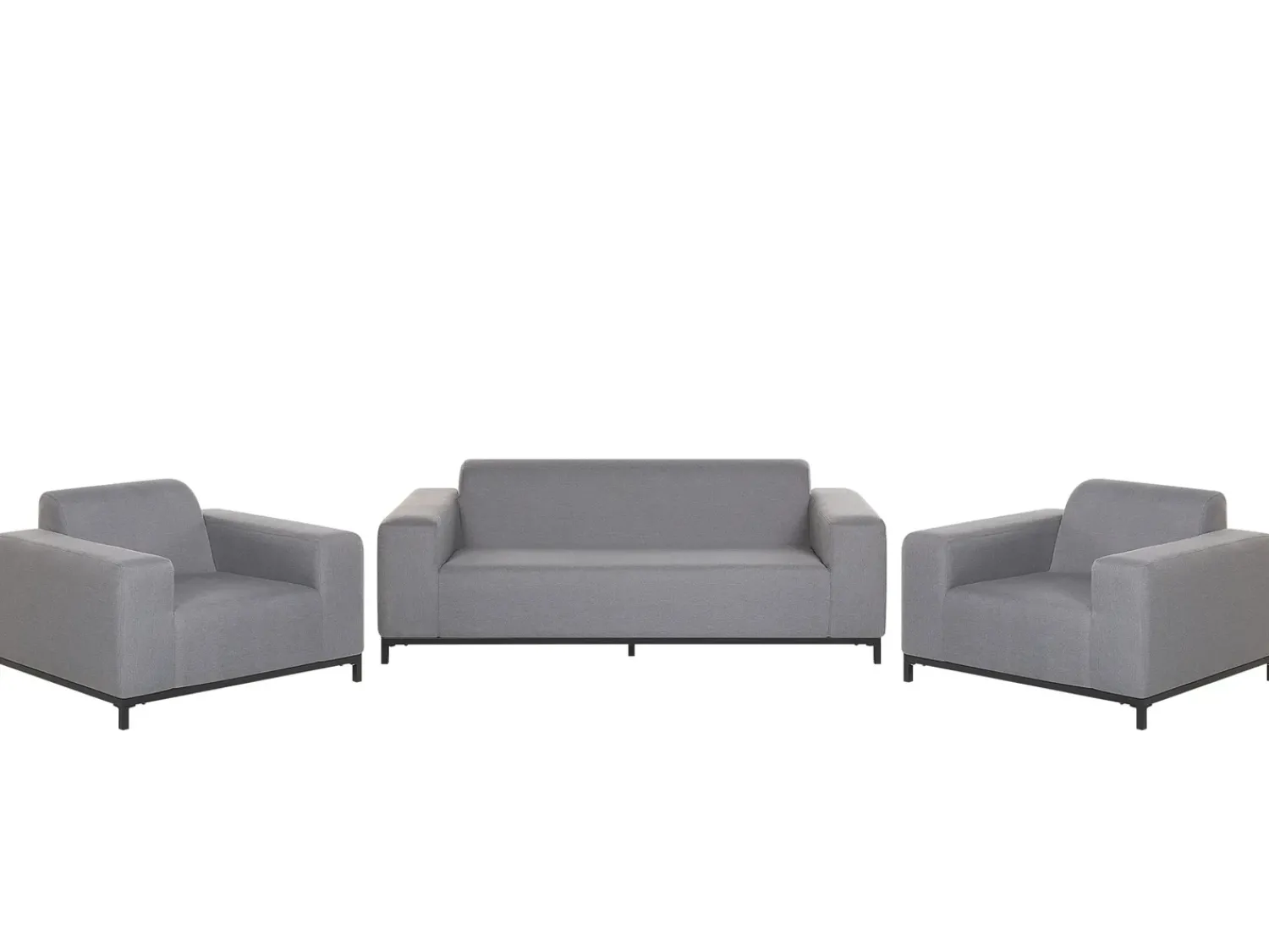 Sale Beliani Set da giardino con tavolo 5 posti ROVIGO Grigio Grigio Nero