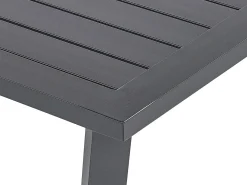 Hot Beliani Set da giardino con tavolo 4 posti DELIA Metallo Grigio Grigio Nero